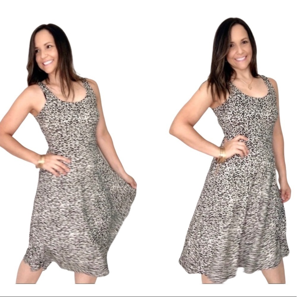 Sleeveless Jersey-Knit Fit & Flare Midi Dr…